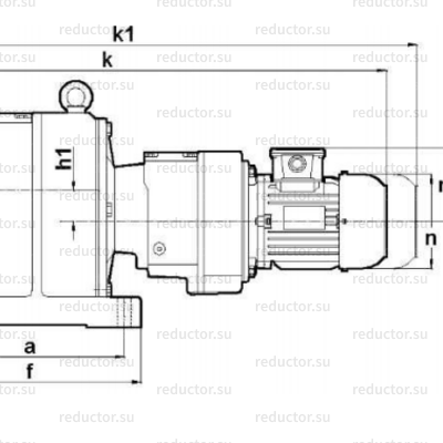 Мотор-редуктор MR285 — Габаритные и присоединительные размеры