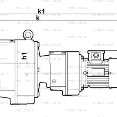 Мотор-редуктор NR285 — Габаритные и присоединительные размеры